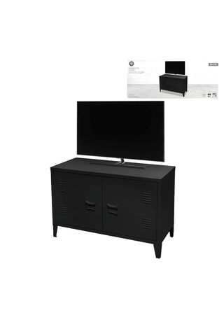 Meuble TV 2 portes Industriel - 100 x 40 x 53 cm