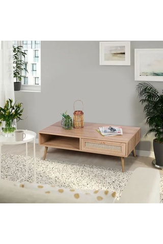 Table basse 1 tiroir Bali - 110 x 59 x 39 cm