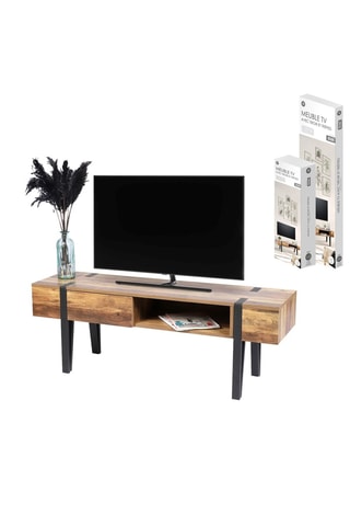 Meuble TV 1 tiroir Brams - 140 x 40 x 50 cm
