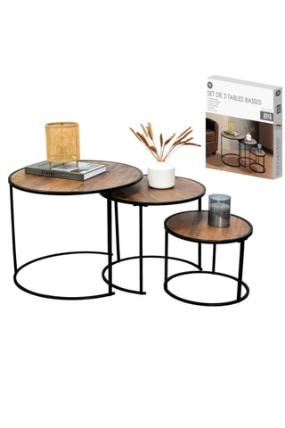 3 tables basses Joya - 50 x 50 x 46 cm