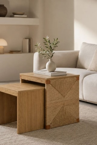 2 tables d'appoint Bella - 40 x 40 x 50 et 35 x 35 x 40 cm