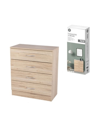 Commode 4 tiroirs Pratik - 60 x 30 x 70 cm