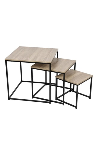3 tables d'appoint Colorado - 50 x 50 x 50 cm