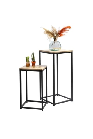 2 tables d'appoint Loft - 34 x 34 x 74 et 30 x 30 x 54 cm