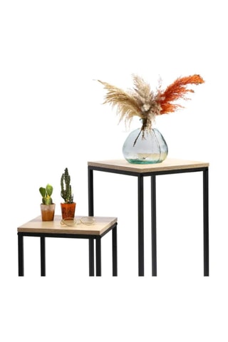 2 tables d'appoint Loft - 34 x 34 x 74 et 30 x 30 x 54 cm