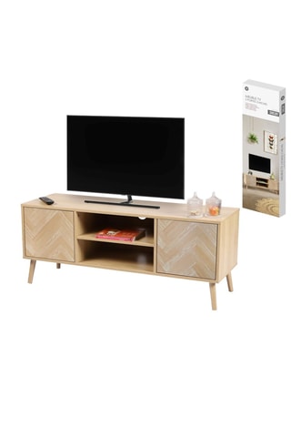 Meuble TV 2 portes Shelby - 120 x 40 x 48 cm