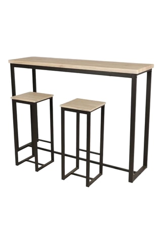 Table de bar et 2 tabourets Dock - 140 x 40 x 89 cm