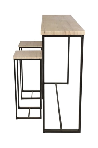 Table de bar et 2 tabourets Dock - 140 x 40 x 89 cm