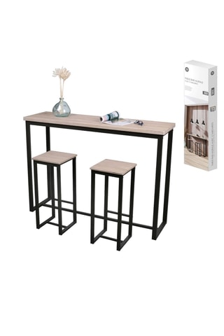 Table de bar et 2 tabourets Dock - 140 x 40 x 89 cm