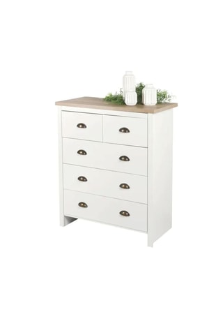 Commode 5 tiroirs Virginia - 97,5 x 80 x 39,5 cm