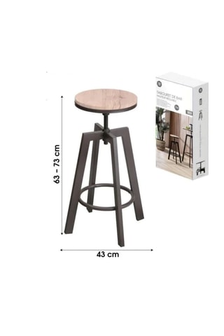 2 tabourets de bar Dock - 63/73 x 43 cm