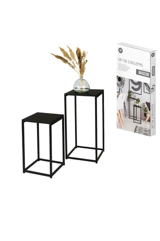 2 tables d'appoint Madison - 34 x 34 x 74 cm / 30 x 30 x 54 cm