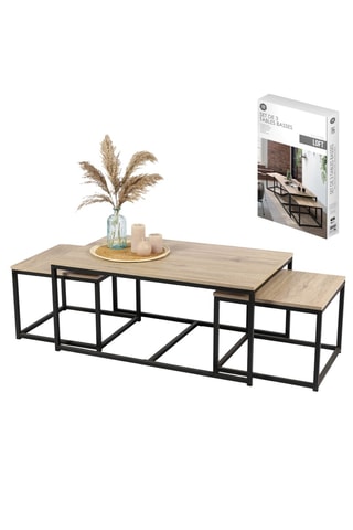 3 tables basses Loft - 100 x 60 x 45 cm et 50 x 50 x 38 cm