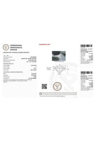 Synthetische Diamant van 0,30 karaat - Glanzend
