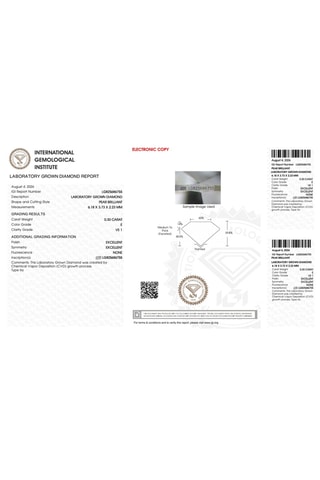 Synthetische Diamant van 0,30 karaat - Peervormig