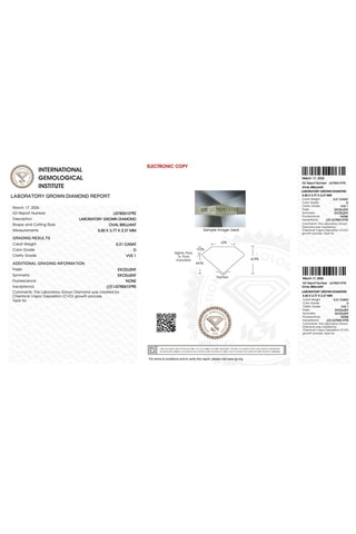 Synthetische Diamant van 0,31 karaat - Ovaal