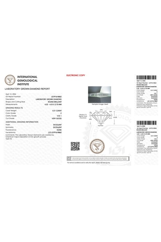 Synthetische Diamant van 0,31 karaat - Glanzend