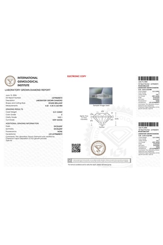 Synthetische Diamant van 0,31 karaat - Glanzend