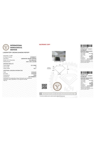 Synthetische Diamant van 0,31 karaat - Ovaal