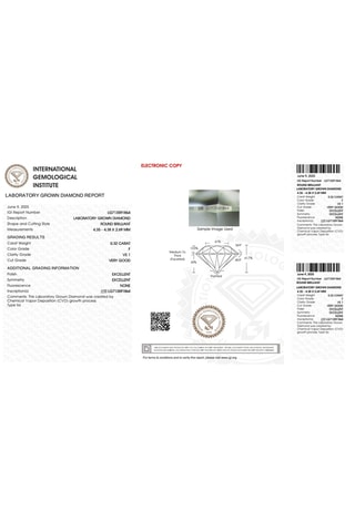 Synthetische Diamant van 0,32 karaat - Glanzend