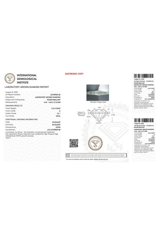Synthetische Diamant van 0,33 karaat - Glanzend