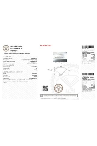 Synthetische Diamant van 0,33 karaat - Prinses