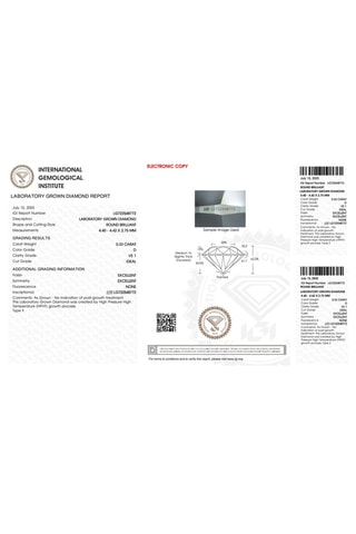 Synthetische Diamant van 0,33 karaat - Glanzend