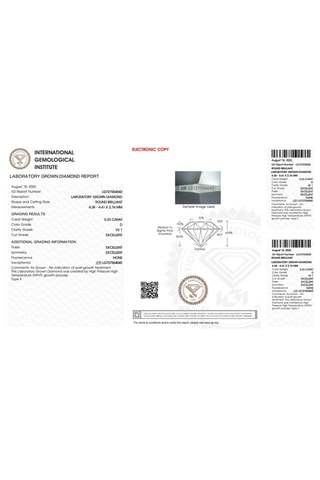 Synthetische Diamant van 0,33 karaat - Glanzend