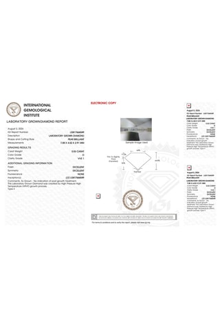 Synthetische Diamant van 0,53 karaat - Peervormig
