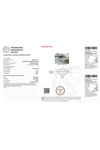 Synthetische Diamant van 0,53 karaat - Glanzend