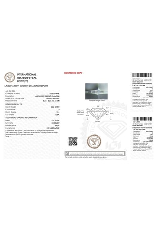 Synthetische Diamant van 0,53 karaat - Glanzend