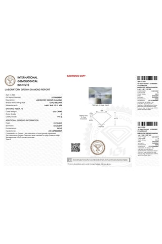 Synthetische Diamant van 0,53 karaat - Ovaal