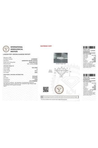 Synthetische Diamant van 0,53 karaat - Glanzend