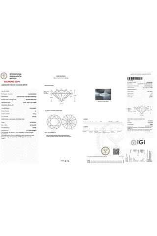 Synthetische Diamant van 1,00 karaat - Glanzend
