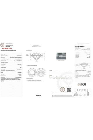 Synthetische Diamant van 1,00 karaat - Glanzend