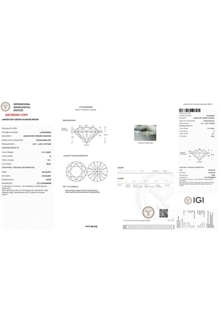 Synthetische Diamant van 1,01 karaat - Glanzend