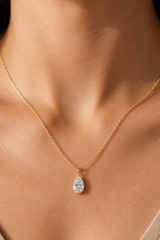 Synthetische Diamant van 1,01 karaat - Peervormig