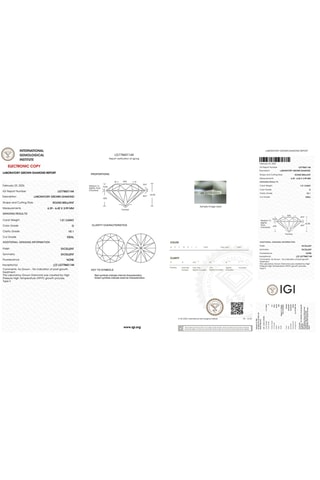 Synthetische Diamant van 1,01 karaat - Glanzend