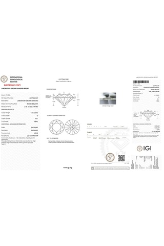 Synthetische Diamant van 1,01 karaat - Glanzend