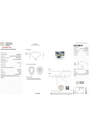 Synthetische Diamant van 1,01 karaat - Peervormig
