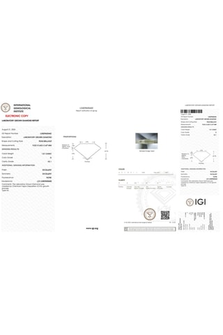 Synthetische Diamant van 1,01 karaat - Peervormig