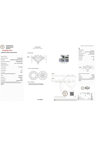 Synthetische Diamant van 1,01 karaat - Glanzend