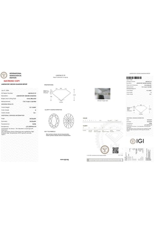 Synthetische Diamant van 1,01 karaat - Ovaal