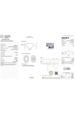 Synthetische Diamant van 1,01 karaat - Ovaal