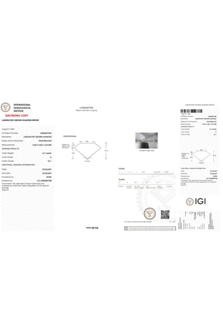 Synthetische Diamant van 1,01 karaat - Peervormig