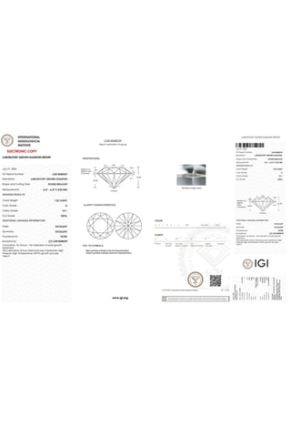 Synthetische Diamant van 1,02 karaat - Glanzend