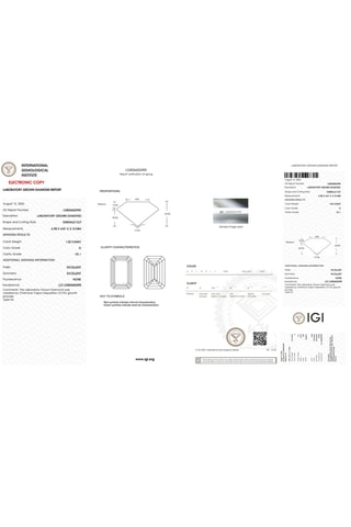 Synthetische Diamant van 1,02 karaat - Smaragdgroen