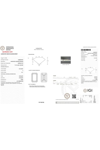 Synthetische Diamant van 1,02 karaat - Smaragdgroen