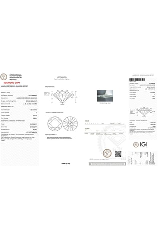Synthetische Diamant van 1,03 karaat - Glanzend