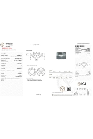 Synthetische Diamant van 1,03 karaat - Glanzend